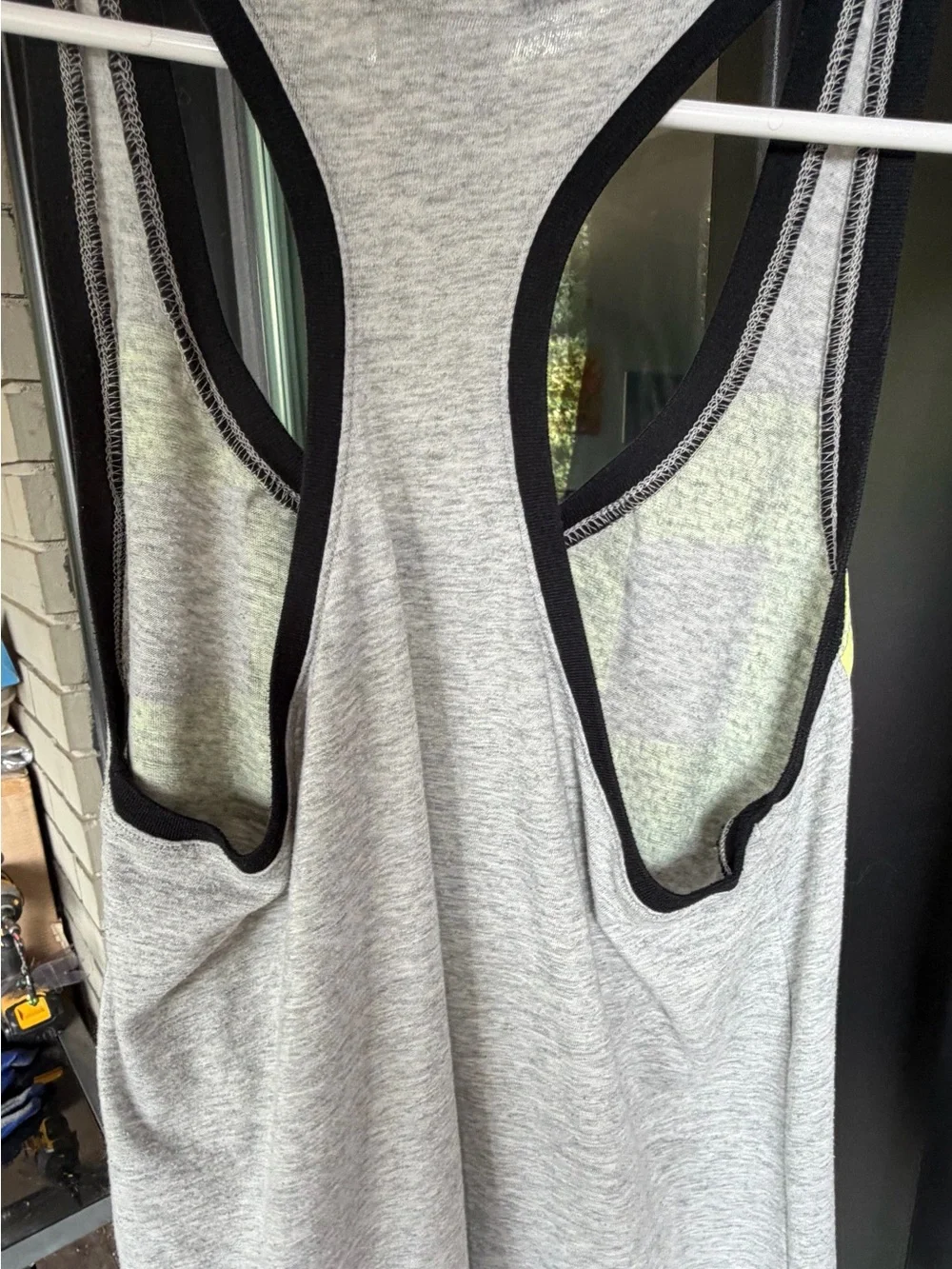 Nike Women’s Gray & Neon Yellow Racerback Athletic Tank
